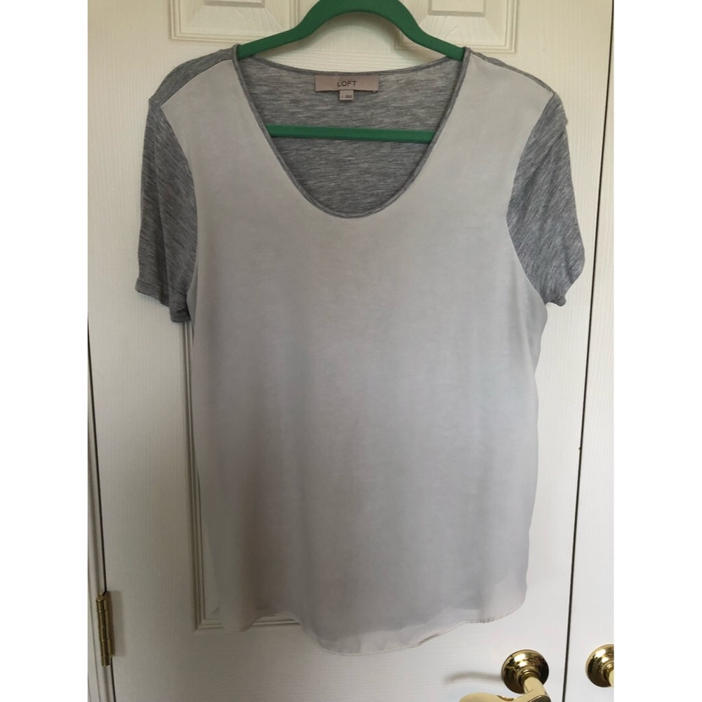[ LOFT ] Mixed Media Front/Back Tee